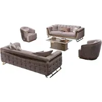 AEA Sofa Couch Sofagarnitur Wohnbereich Wohnzimmer-Set Couchtische Sessel 5tlg