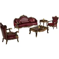 AEA Leitungsbüro Garnitur Sessel Sofa Couchtisch Beistelltisch Führer Büro Set 5tlg