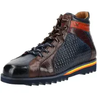 Melvin & hamilton Boots stringati marino / marrone scuro / rosso arancione