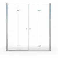 Glaszentrum Hagen : Porta doccia Hera, 175x180 cm, vetro trasparente, 8 mm