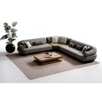 AEA Luxuriöses Ecksofa Modernes Design Eckcouch Wohnzimmer L-Sofa