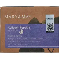 MARY & MAY Maschera Per Il Viso Collagen Peptide Vital