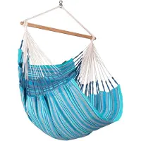 LA SIESTA Habana Azure - Sedia sospesa Comfort in cotone organico blu Sedia sospesa