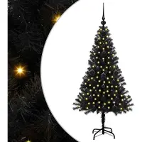 vidaXL Albero di Natale nero, 120 cm, in PVC