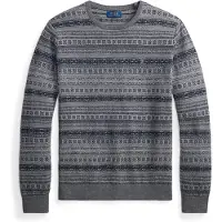 Ralph Lauren per uomo. 710B23899001 Maglione Fair Isle in lana lavabile grigio (XL), Casual