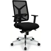 Versee V1801 sedia da scrivania ergonomica nera - sedia da ufficio in tessuto, comoda sedia girevole per l'ufficio/lo studio a casa, portata fino a 150 kg