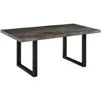 MASSIVMOEBEL24.DE MASSIVMOEBEL24 | tavolo da pranzo in legno di Mango 160x90x76 grigio scuro laccato RAILWAY #208
