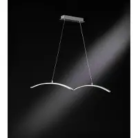 Wofi Lampada a sospensione , a 2 luci. Modello: Banks - Anodizzata color nichel, 7404.02.76.0000