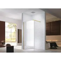 Glaszentrum Hagen - (Typ-GD] 100x200 cm cabina doccia satinata - cabina doccia in profilo di alluminio color oro?