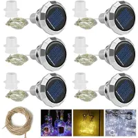 Dripio Luci solari a forma di bottiglia, set da 6 pezzi, 20 LED, 2 metri di lunghezza, forma a diamante, ideali per progetti fai-da-te