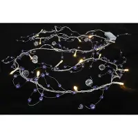 Dripio Ghirlanda di perle Lila, lunghezza 2 metri, con 20 luci LED, alimentata a batteria