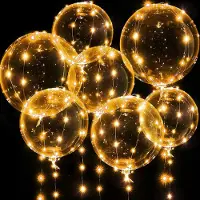 Dripio Set di 7 palloncini Bobo-Ballons da 50 cm con catena di luci LED, luce bianco caldo