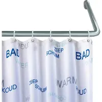Wenko barra angolare universale cromo 25 mm vasca tenda doccia appesa