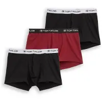 Tom Tailor Boxer bordeaux / nero / bianco