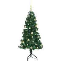 vidaXL Albero di Natale artificiale quadrato verde 150 cm in PVC e metallo