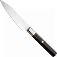Mcusta Zanmai Petty KH-4001S Ginsan Silver 3, Ebony Pakka Handle, Knivesandtools Exclusive, coltelletto petty universale, 12cm