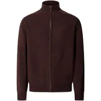 Hackett London per uomo. HM7000257 Maglione con zip Lambswool Fzip marrone (XXL), Casual, Lana