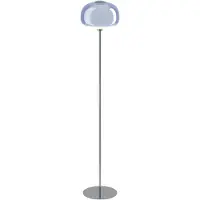 Eglo Lampada da terra Belomontejo, blu trasparente, vetro, acciaio, E27