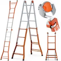 Gierre Scala Telescopica "Peppina" In Acciaio - 4+5 gr.- aperta cm.428h.- cm.48x16x141h.- Kg.13