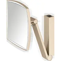 Keuco iLook_move Miroir de soins de beauté, éclairé, angulaire, avec interrupteur à bascule, 1 couleur de la lumière, 17613039004, 17613039004