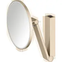 Keuco iLook_move Miroir de soins de beauté, éclairé, rond, avec interrupteur à bascule, 1 couleur de lumière, 17612039004, 17612039004