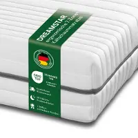 Dreamstar materasso in schiuma fredda a 7 zone | 90 x 200 cm | 18 cm di altezza | H3 | mediamente solido | Silver