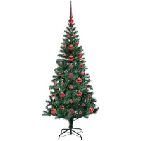 vidaXL Albero di Natale artificiale preilluminato verde 120 cm