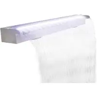 vidaXL Cascata per piscina con LED in acciaio inox 110 cm
