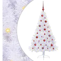 Syfax Albero di Natale artificiale Bianco 150 cm PVC e Acciaio