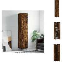 vidaXL Credenza rovere affumicato 34,5x34x180 cm materiale a base di legno