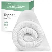 Nivion Dailydream - Materasso topper in memory foam con estratto di aloe vera - Taglia L - 80-120 kg - Altezza 7 cm / 140x200 cm - Allevia la pressione