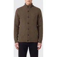Barbour Cardigan in pura lana con collo alto e chiusura a bottoni