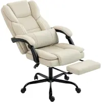 HOMCOM Sedia da ufficio , sedia da scrivania ergonomica con schienale regolabile