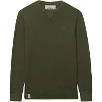 Superdry per uomo. M6010972A Maglione Classic Heavy Textured verde (XXL), Lana, Classico