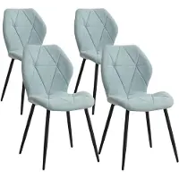 StarTech.com Set di 4 sedie da pranzo - Sedie moderne - Design minimalista - Struttura in metallo - Assemblaggio richiesto - Verde menta