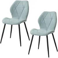 StarTech.com Sedie da pranzo - Set da 2 - Stile moderno e minimalista - Struttura in metallo - Da montare autonomamente - Non girevoli - Verde menta