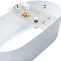 Merkloos Tavola in acrilico per la vasca da bagno, ideale per momenti di relax