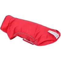 vidaXL Cane mackintosh con strisce riflettenti poliestere rosso XS