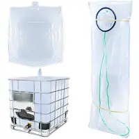 Merkloos IBC, fodera per serbatoio di stoccaggio dell'acqua, sacco protettivo per la raccolta di acqua piovana da 1000 litri