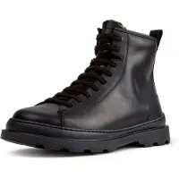 Camper Stivaletti stringati Brutus+ in pelle con chiusura a zip laterale