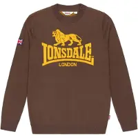 Lonsdale Pullover 'Swanscombe' marrone / giallo