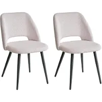 StarTech.com Sedie per sala da pranzo e cucina in corda - Set da 2 - Schienale ergonomico - Imbottitura morbida - Senza braccioli - Design moderno - Beige