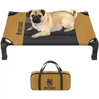 Onetigris Letto rialzato per cani, 89x63x19 cm, colore marrone. Traspirante, facile da pulire e portatile