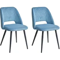 StarTech.com Sedie da pranzo in velluto - Set da 2 - Morbida imbottitura - Schienale ergonomico - Senza braccioli - Facili da montare - Stile moderno - Colore Buff