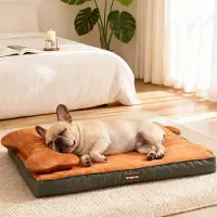 Sonstiges Cuccia ortopedica per cani, realizzata con memory foam, lavabile, impermeabile, taglia M, colore arancione