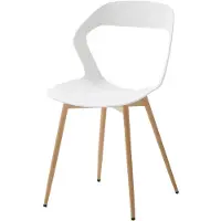 StarTech.com Sedie da pranzo - Set da 6 - Design scandinavo moderno - Plastica - Senza braccioli - Da montare - Bianco