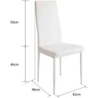 StarTech.com Sedie da pranzo - Set di 4 sedie imbottite - Rivestite in ecopelle - Gambe in metallo - Design moderno - Adatte per sala da pranzo e cucina - Colore: bianco
