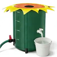 Merkloos Serbatoio portatile per la raccolta dell'acqua piovana, capacità 200 litri, con rubinetto