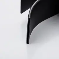 Merkloos Miscelatore per lavabo, modello alto, 1 pezzo, colore nero, in ottone, per bagno