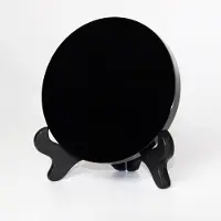 Merkloos Omgoods - Specchio in ossidiana multifunzionale con supporto per la meditazione